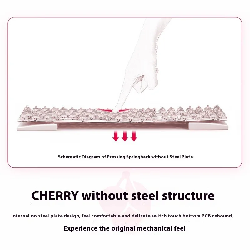 CHERRY MX3.0S Mechanical Keyboard German Design Wired Keyboard MX Red Switch PBT Keycaps RGB Ergonomic Compact for Gaming Office