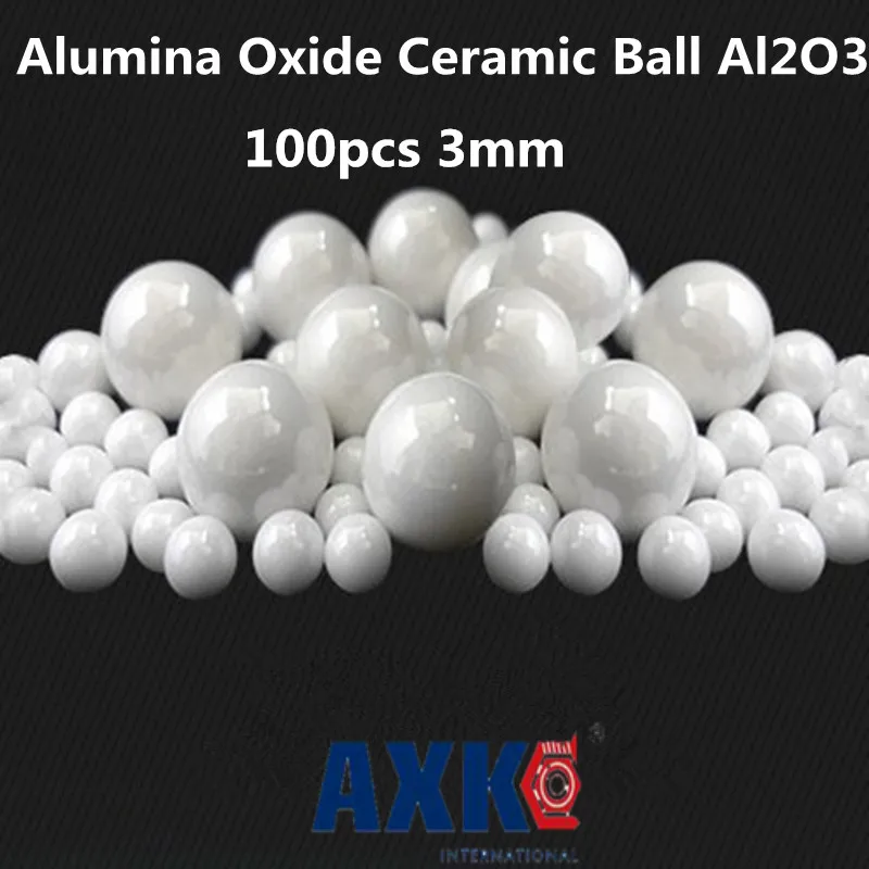 

100pcs 3MM Alumina Oxide Ceramic Thrust Bearing Balls Al2O3 G20 for Pump Valve Flow-Meter High Precision Mechanical Parts