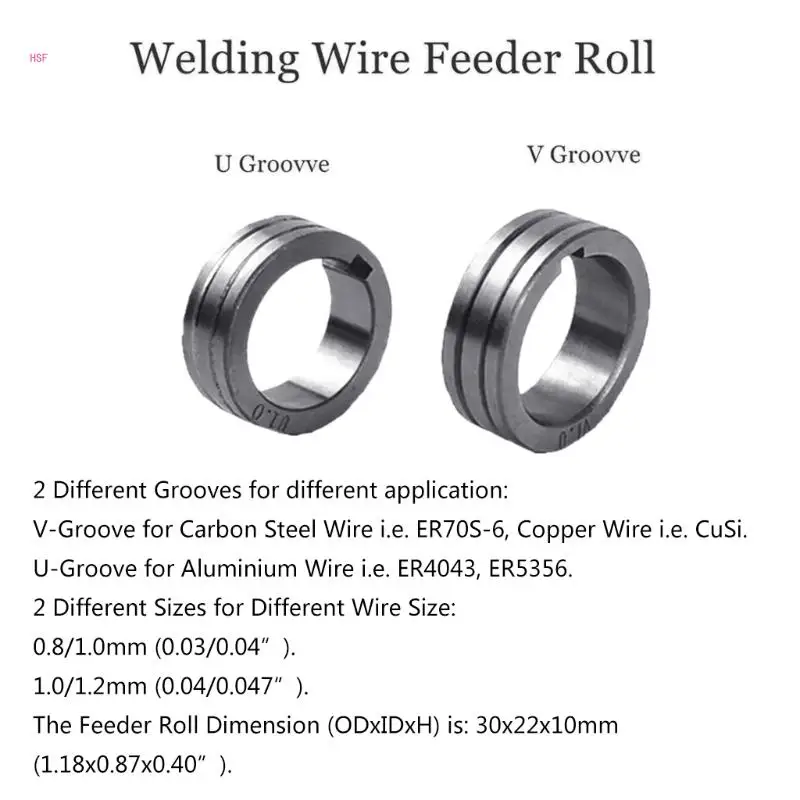 Wire Feeder Roll V Knurl 30x22x10mm for 0.8 1.0 1.2mm Steel Aluminum Cord Welding Wire MIG Welding Machine