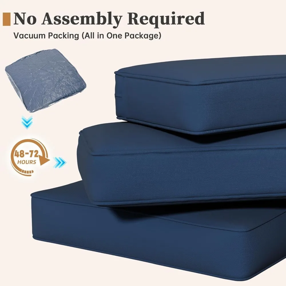 14-Piece Set for 6-Seat Couch Water-Repellent Outdoor Patio Replacement Cushions Outdoor Patio