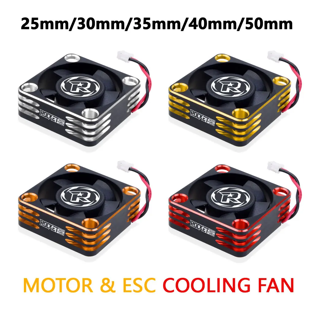 

SURPASS HOBBY 25mm 30mm 35mm 40mm 50mm Heat Dissipation Cooling Fan Graphite Fan Cover For 1/10 1/8 Brushless Motor RC Car Part