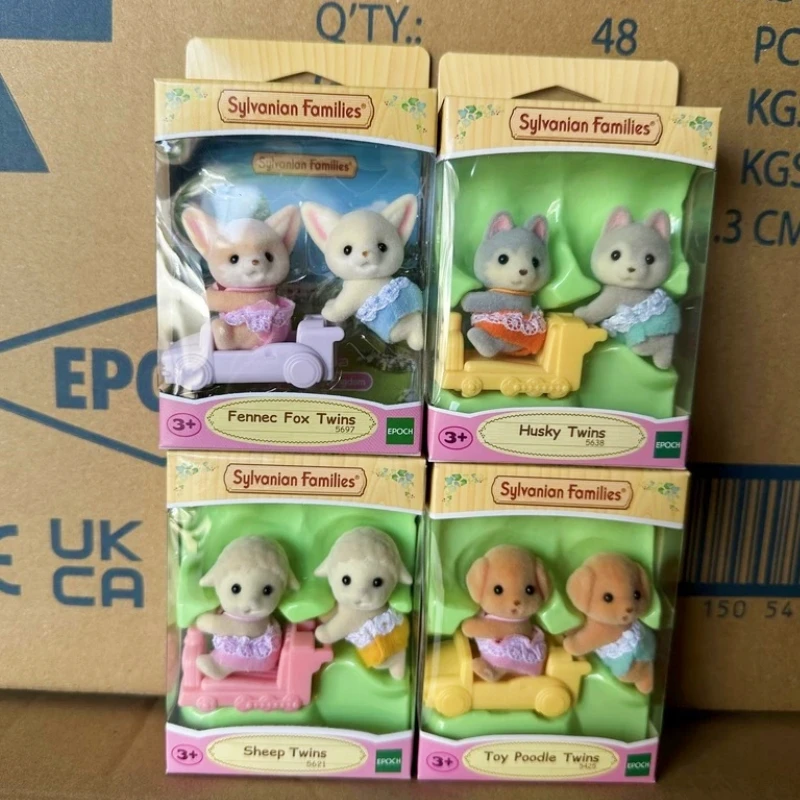 シルバニアファミリーアニメフィギュアシリーズ Ternurines ペルシャ猫双子人形コレクションかわいいベビードールルーム飾り誕生日ギフト