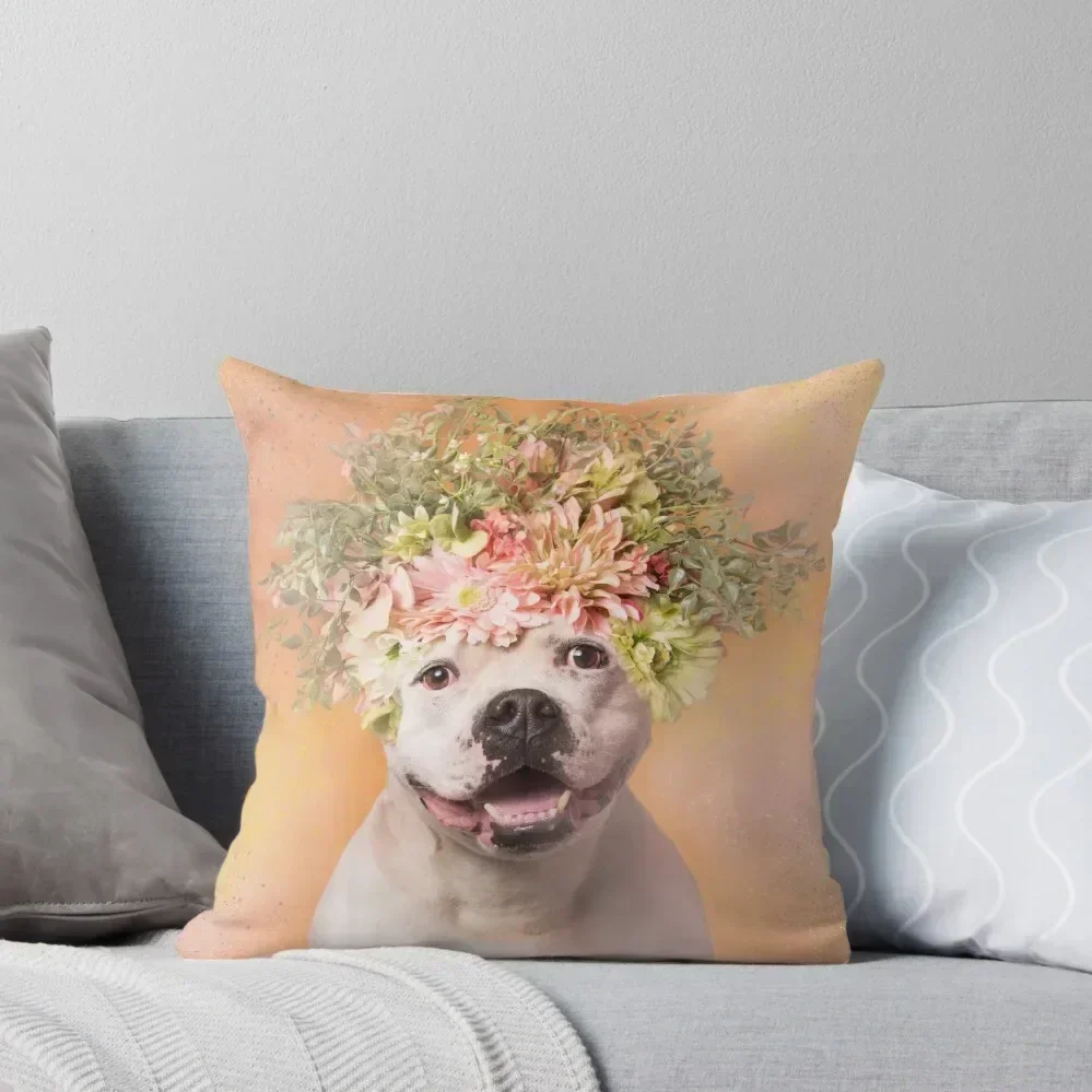 Pit Bull Flower Power, Big Tuna Throw Pillow anime girl Decorative Sofa Cushions pillow