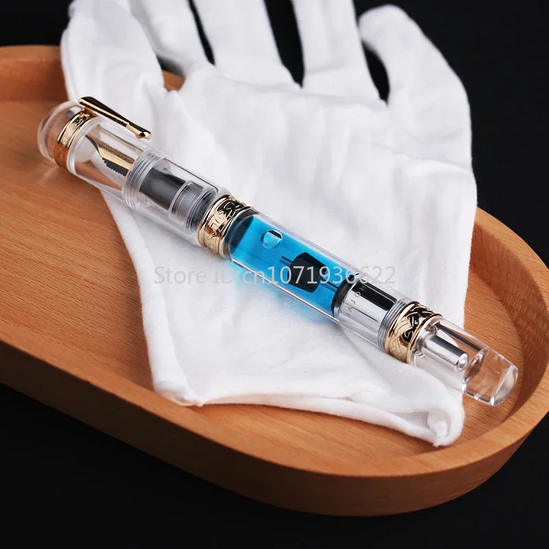 MAJOHN C5 Smooth Ink-absorbing Acrylic Fountain Pen Innovative Push-type Piston Vacuum Large-capacity Ink Writing Pen