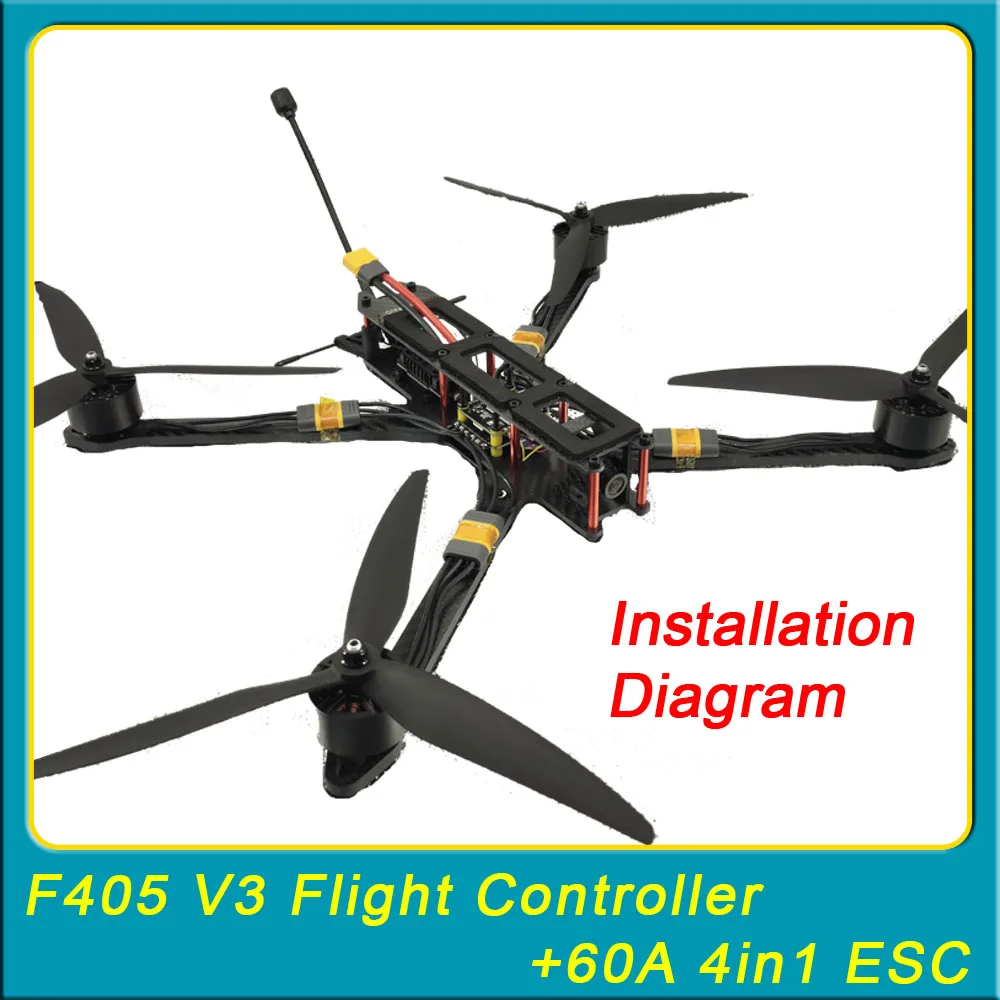 SLONWAKE F405 Kontroler lotu F4 V3S Plus FC + 60A 4w1 ESC Stacks 30.5*30.5mm Do RC FPV Racer Drone
