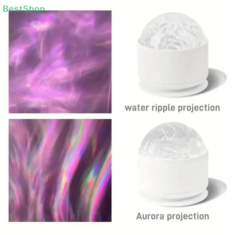 LED Waterripple & Aurora Lichtprojector Met Afstandsbediening USB-aangedreven 16 Verlichtingskleur Voor Slaapkamers Bruiloften Kerstdecoratie