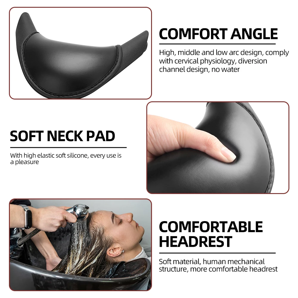 Silicone Hair Washing Sink Neck Rest Pillow Cushion Shampoo Bowl Gel for Home Use Barber Tool Salon Quality Comfort