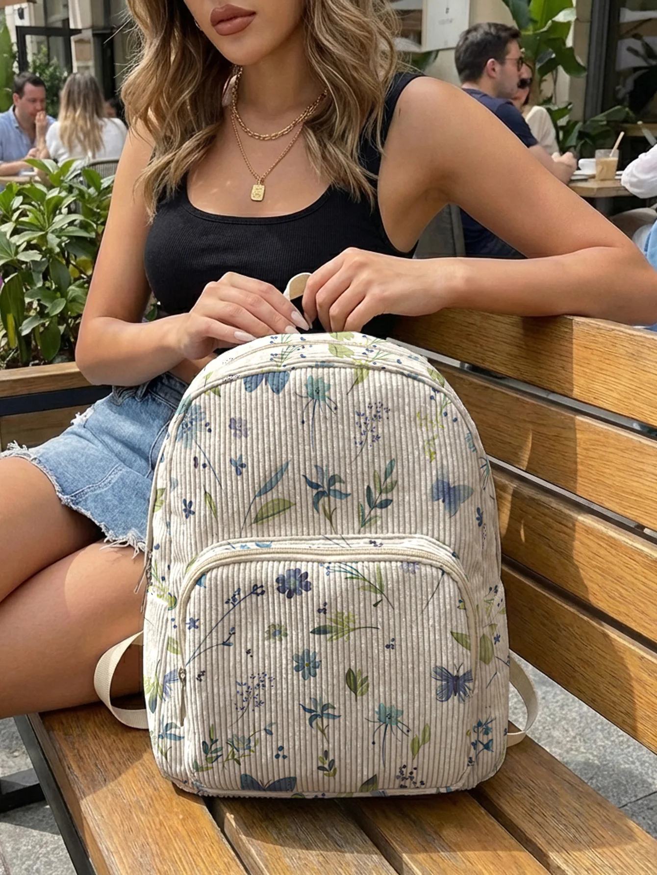 حقيبة ظهر نسائية عصرية بطبعة ز - مراجعة Fashion Backpack Women وسعره