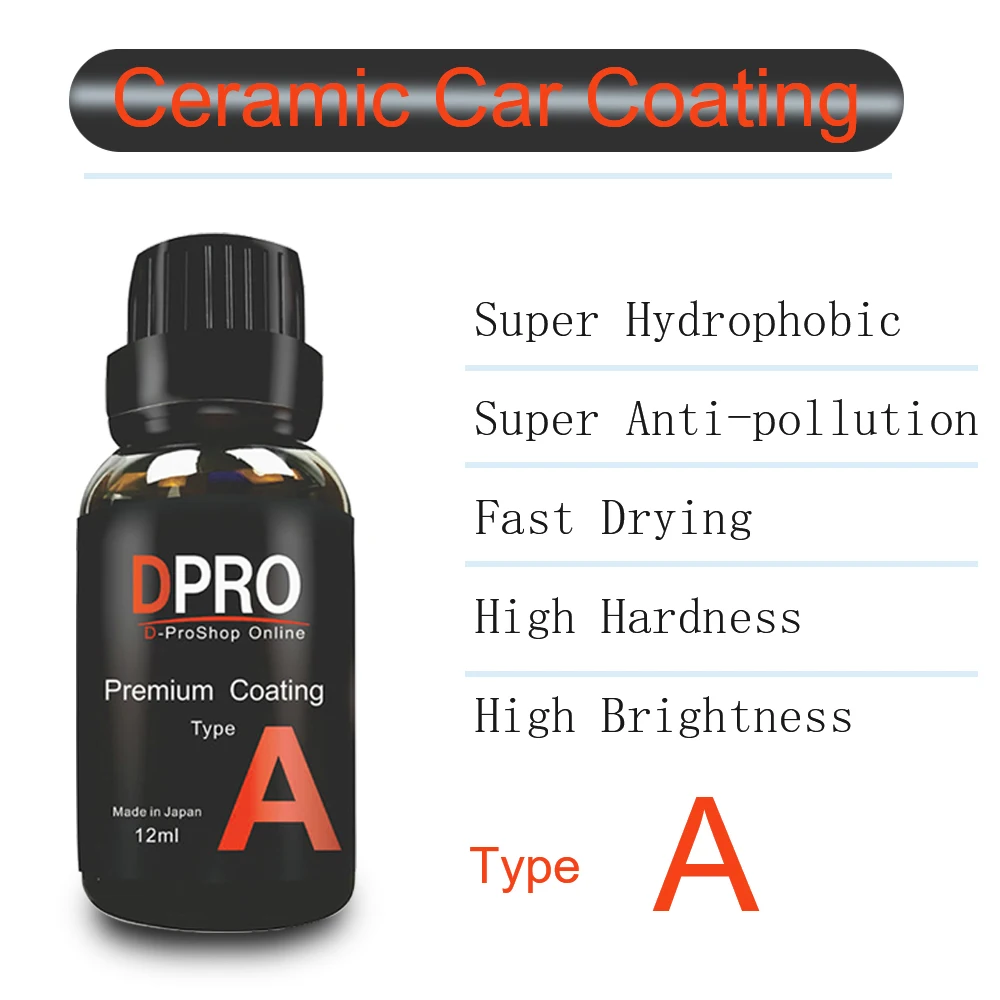 Dpro Ceramic Car Coating Nano Paint Care Car Polish Liquid Glass Anti Scratch Hydrophobic Coating Auto Detailing Japan Imports-A