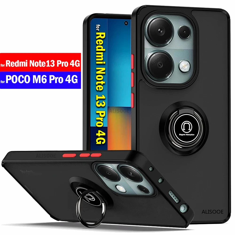 Armor Capa for Redmi Note 13 Pro Plus POCO X6 M6 Pro 4G Case Magnetic Stand Phone Cover for Xiaomi for Redmi Note 13 Pro Case