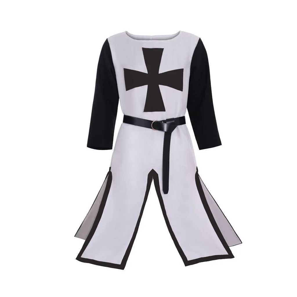 

Fulujiacos Medieval Warriors Knight Templar Crusader Cosplay Costume Adult Gown Outfit Belt
