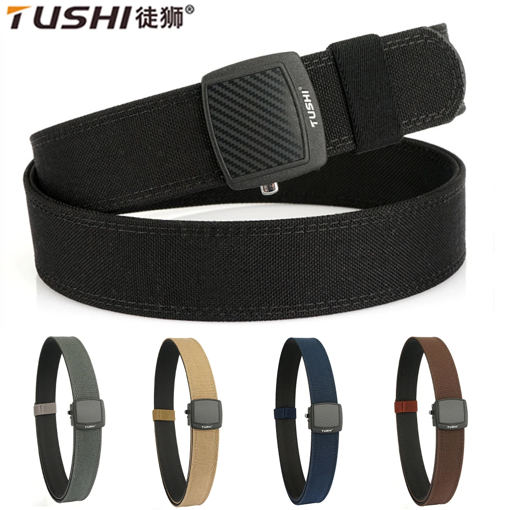 

TUSHI Men Belt Hard Nylon Breathable Belts for Men Cowboy Designer Belt Outdoor Tactical Belt Military Famous Brand Belt Women