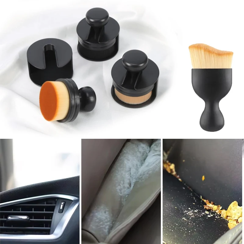 

Portable Car Brush Accessories Car Tire Brush Dust Removal Artifact Brush Seal Design with Cover High Density Car Cleaning Tools