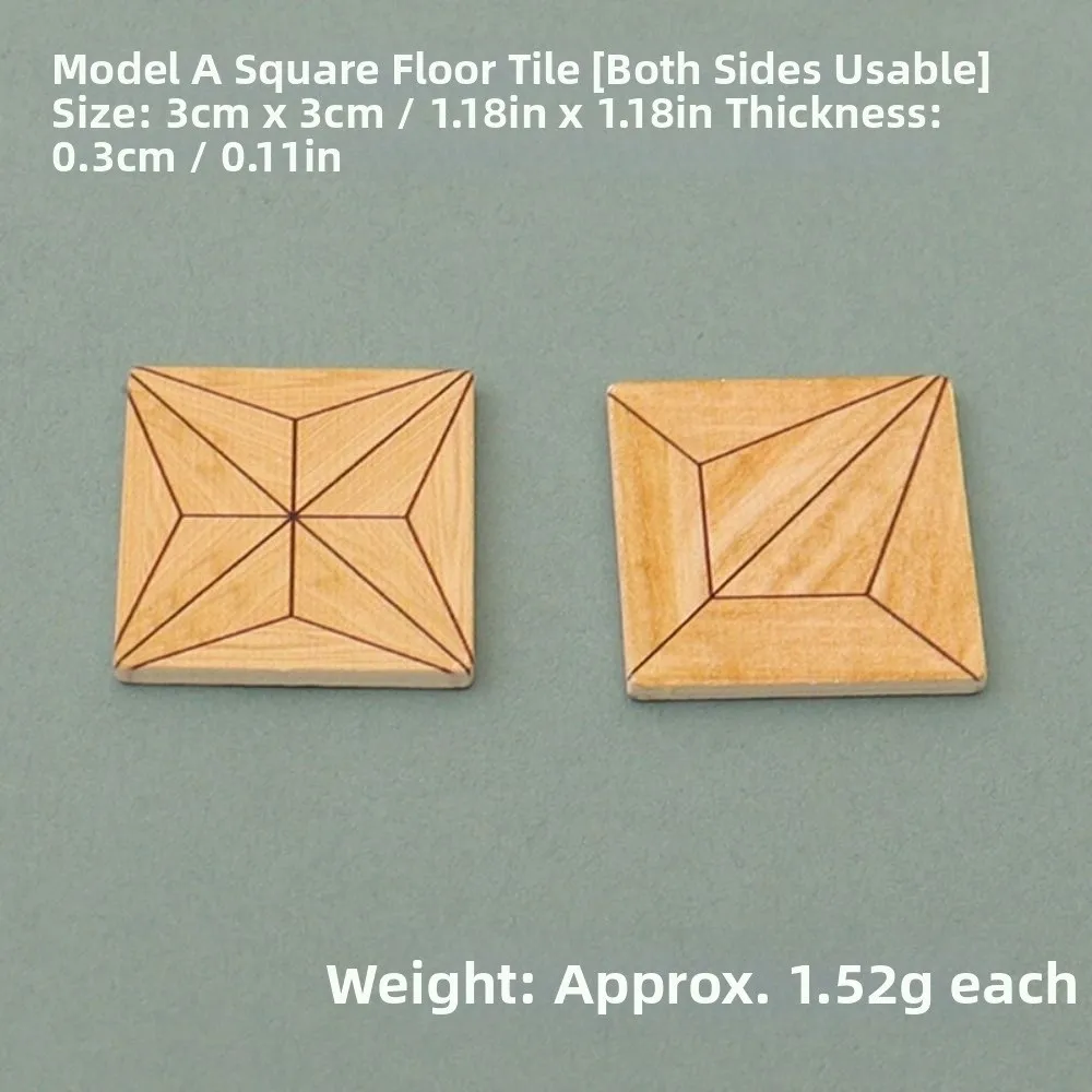 10 pièces Mini maison de poupée Miniature planches de sol bois 3*3*0.3 cm plancher en bois multicolore maison de poupée carrelage adapté 1:12 maison de poupée