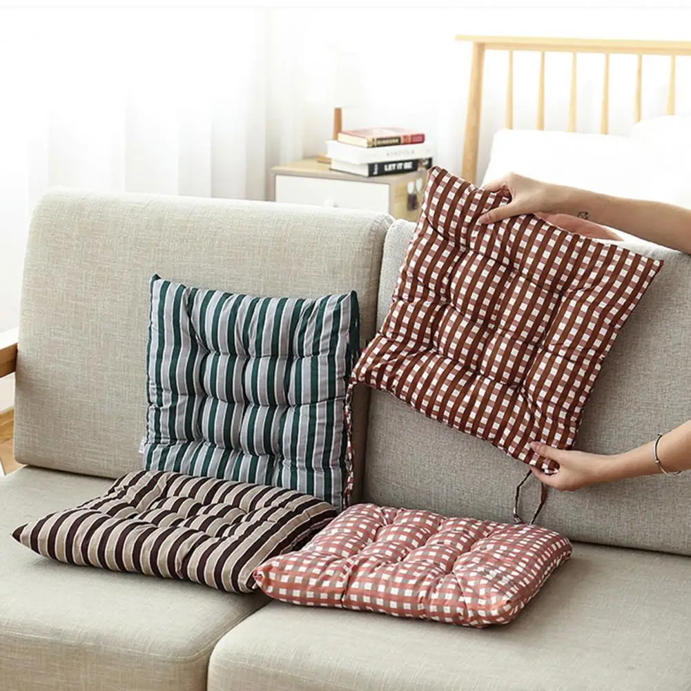 Coussin de siège de chaise doux à rayures, coussins de chaise pour la maison, le bureau, les coussins de chaise de salle à manger modernes, les coussins de siège lavables, l'optique