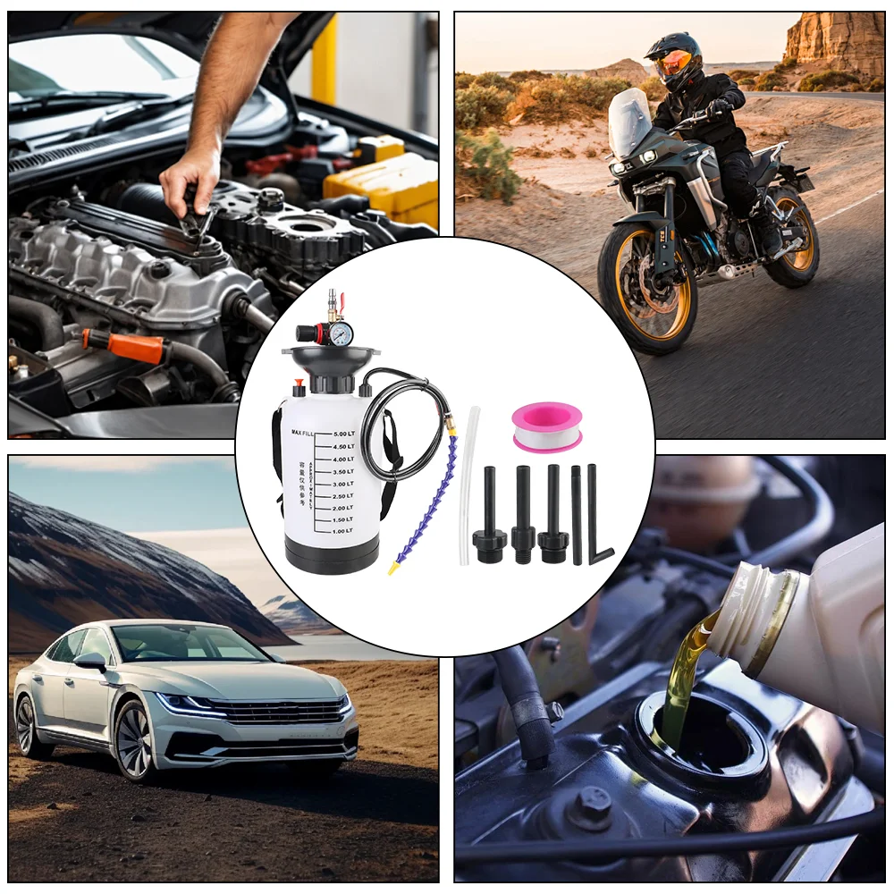 5L قدرة 1000PSI الناتج الضغط آلة مزيتة يده علبة التروس آلة تعبئة الزيت التزود بالوقود السريع مزيتة أداة اليد للسيارة م #5