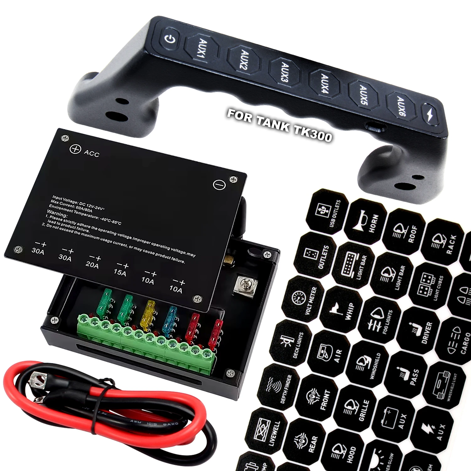 Dedicated Car 6 Gang Handle Integrated Wireless Switch Panel Comfortable Hand Feeling Stable Function for Tank 300