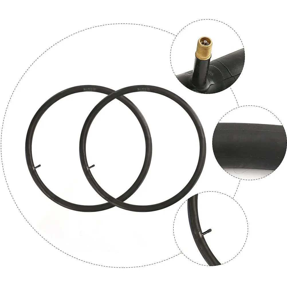 

2Pcs Bike Tire Inner Tubes Valve High Cycling Tubes for Mountain Hybrid Cruiser Bikes