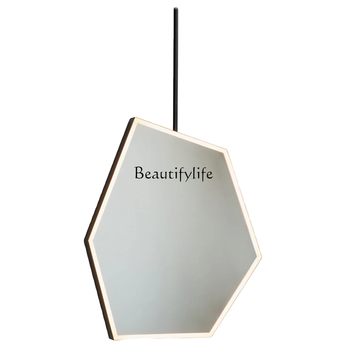 

Customized Bathroom Makeup Hanging Mirror Ceiling Stainless Steel Hanging Rod Intelligent Luminous Mirror