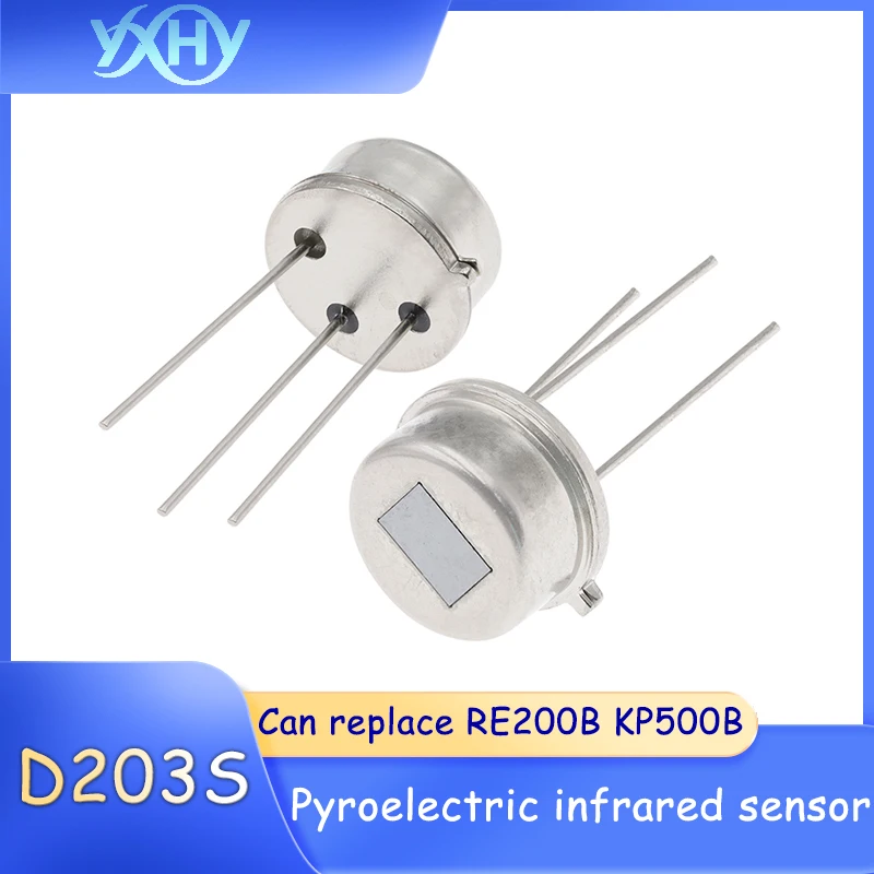 10pcs D203S pyroelectric infrared sensor can replace RE200B KP500B human body sensing module probe