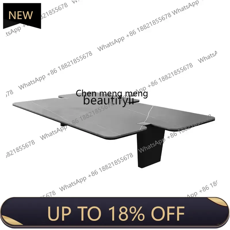 

P178 Italian Minimalist Stone Plate Coffee Table Living Room New Light Luxury High-End Creative Designer Model Shaped Coffee Ta