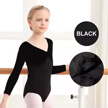 Ballet Long Sleeve Girls Dance Leotard (Purple/Red/Black/Pink/Green) - Soft Velvet - Kids Ballet Gymnastics Unitard - AliExpress 