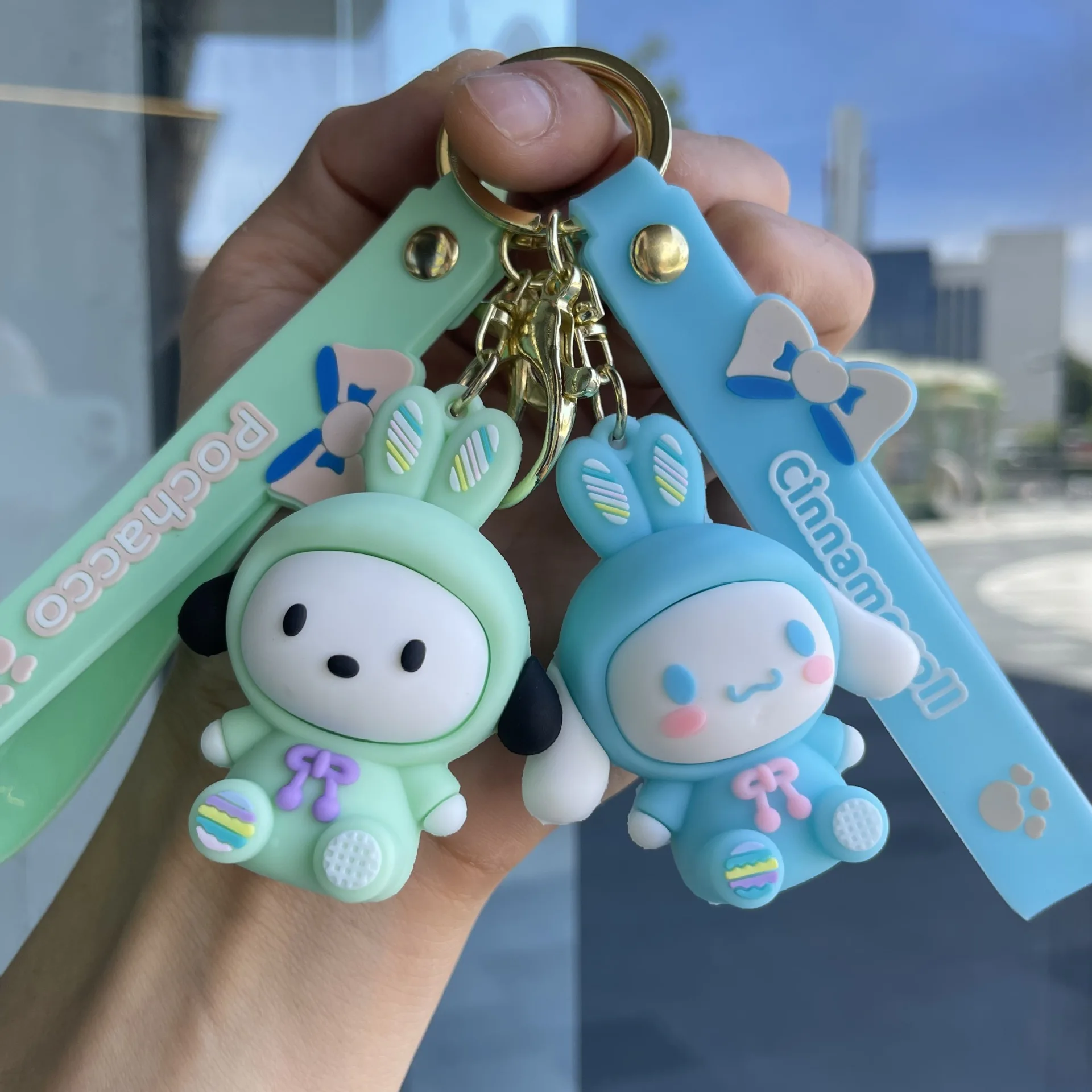 1 قطعة سلسلة المفاتيح حقيبة مدرسية لطيفة معلقة قلادة الزوجين #6