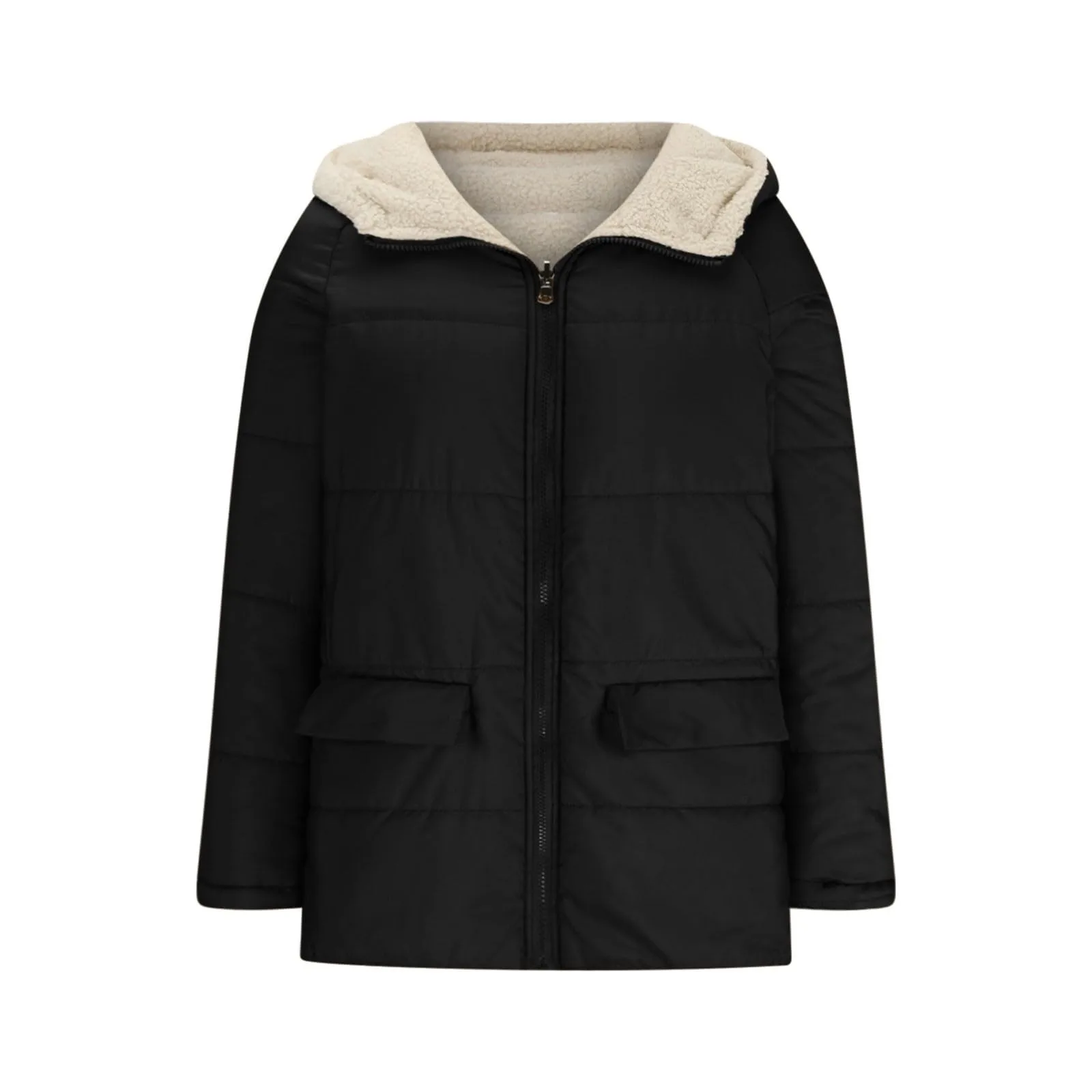 Chaqueta de algodón con capucha para mujer, abrigo informal ajustado de lana, Parkas acolchadas, abrigo cálido de talla grande, novedad de invierno, 2024