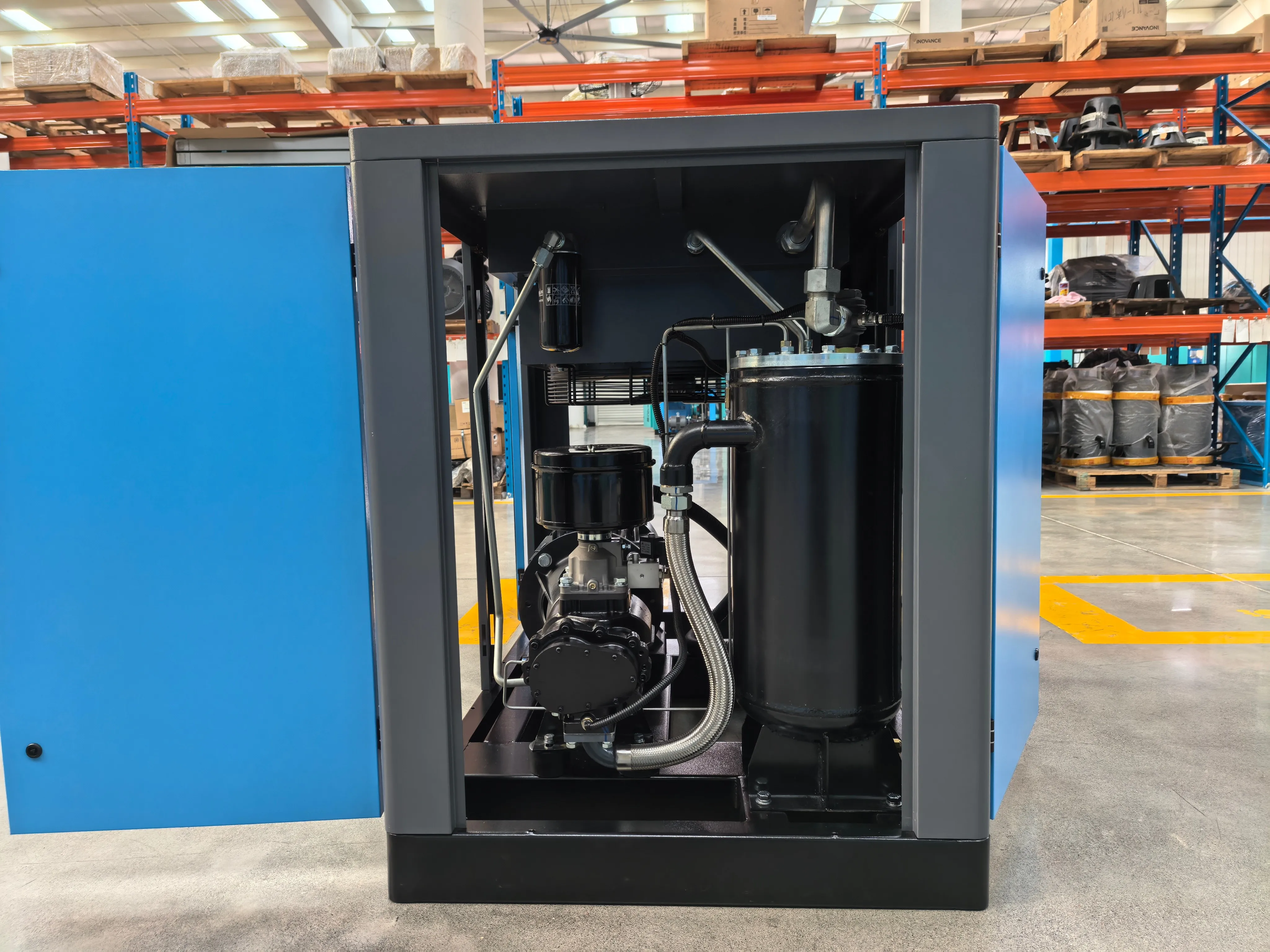 Low Pressure Screw Air Compressor 3 to 5 Bar Textile Blowing Industrial Pneumatic Conveying System