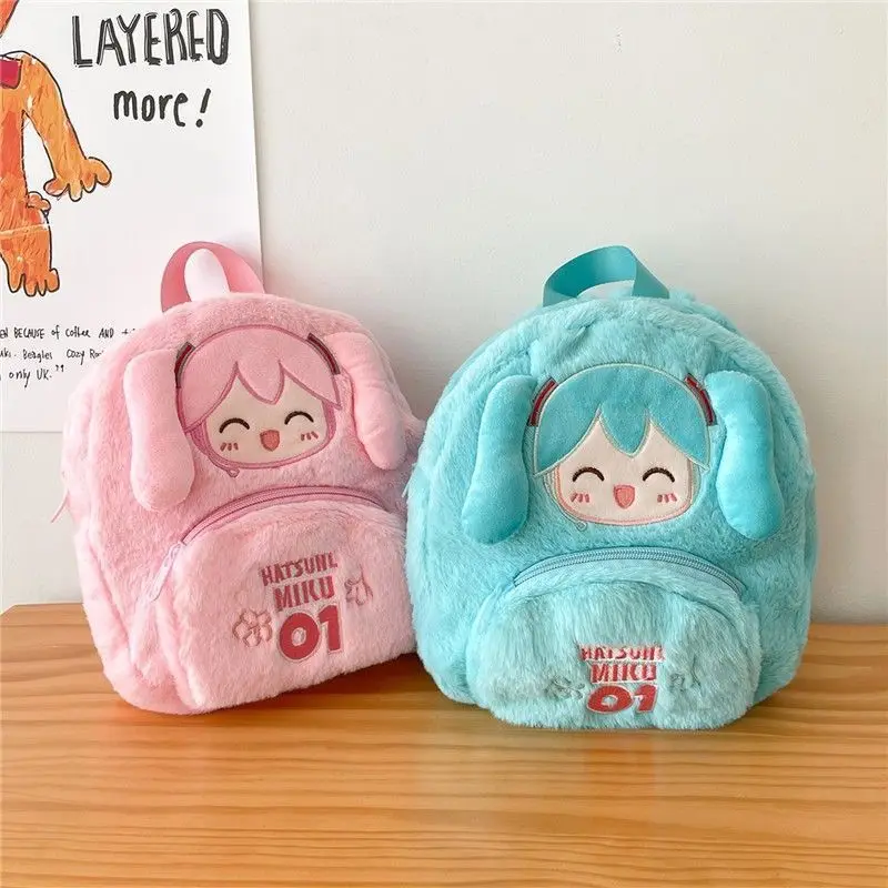 

Хацунэ Мику аниме товары мультфильм милая плюшевая кукла рюкзак креативный Kawaii игрушка для девочек детский сад рюкзак подарок оптовая продажа