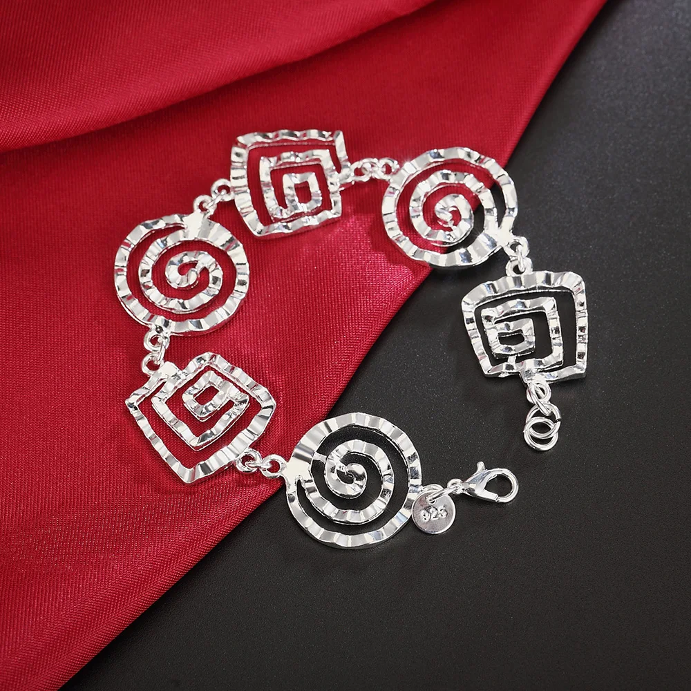 925 Sterling Silver Screw Thread Bracelet For Women Fashion Original Design Bracelets Chain Wedding Party Jewelry