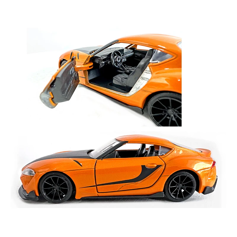 JADA 2020 Toyota GR Supra 1:32 DieCast Model Metallic Orange Free-Rolling Wheels