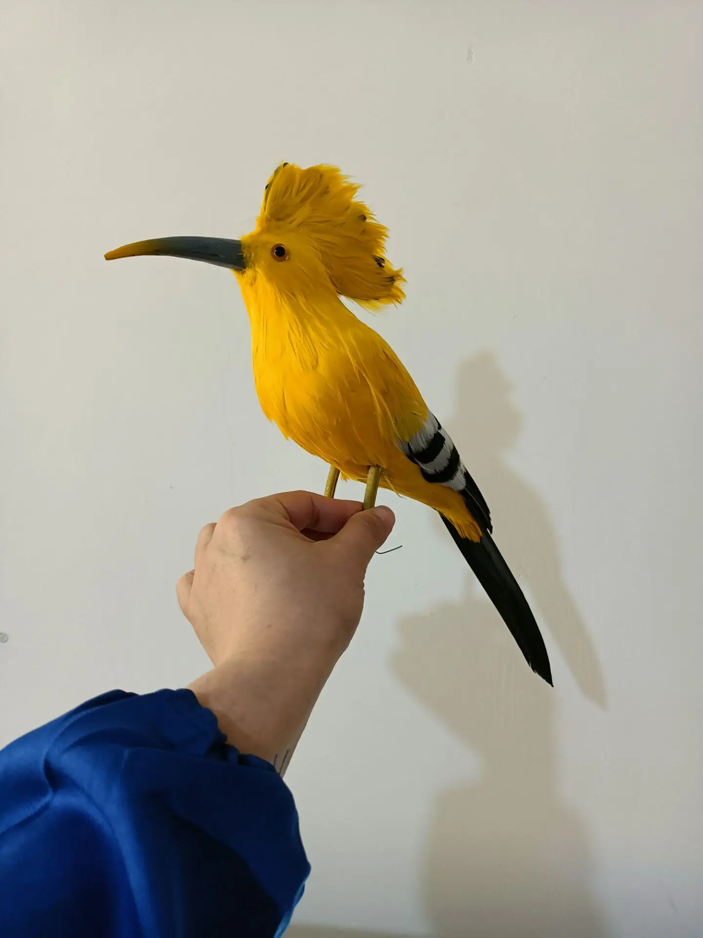 

Simulation Hoopoe Bird Model Foam & Feathers yellow Hoopoe Prop Handicraft home decoraciotn about 32cm P2699