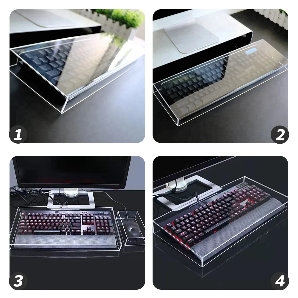 Keyboard Protective Case Mechanical Protector Stand Multifunction Clear Transparent Supplies