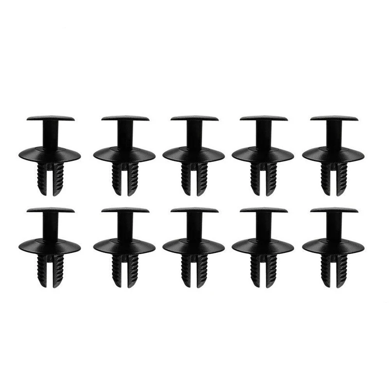 10Pcs/set 8mm Hole Plastic Trim Clip Auto Fastener Clip For BMW 51471911992 Car Styling Accessories Black