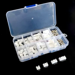 60 Sets 2p 3p 4 Pin 5pin XH 2.54mm Pitch Terminal Housing Pin Header Terminal Connector with Box Connector