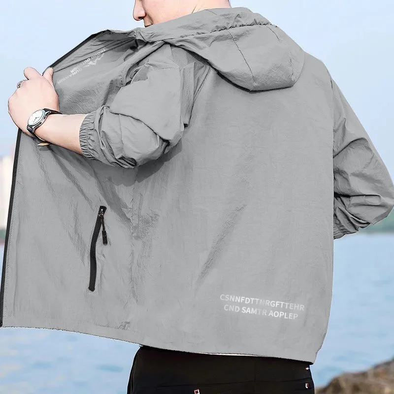 

Sun Protection Ice Silk Ultra-Thin Casual Fishing Clothing Men's Loose Fit Breathable Outerwear UV Protection Skin Shirt