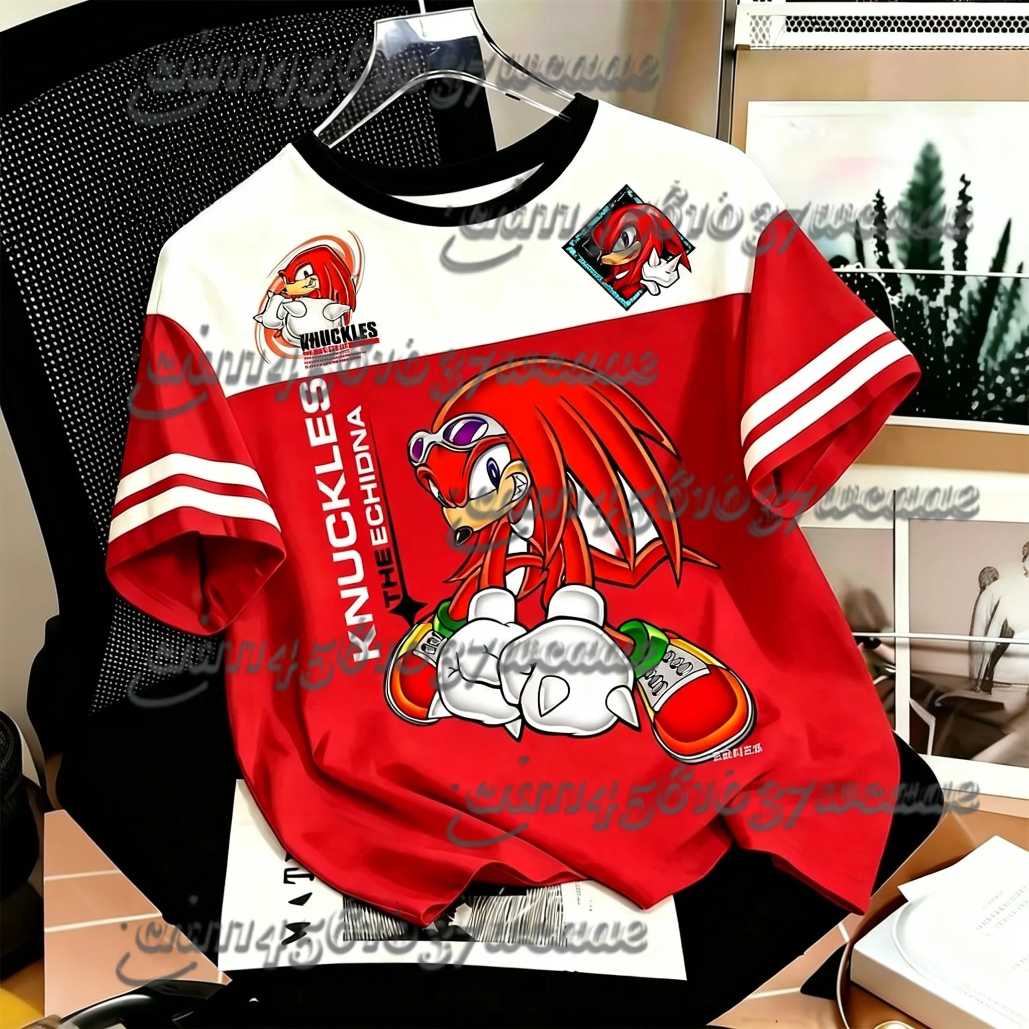 Blue The Hedgehog Sonic Tails  Graphic Printed Jersey Anime Game Fan Tee Fashion Street Wear Y2k Top Adult T-ShirtFamilyMatching