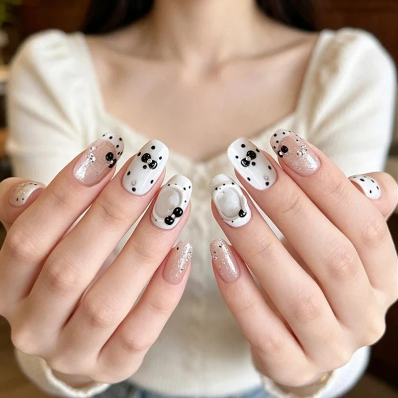5D Französische Japanische Nagelaufkleber Mini-Schleifen Selbstklebende Nagelkunst-Sticker Süße Kleine Schleifen für Tägliche Casual-Maniküre – Detail 4