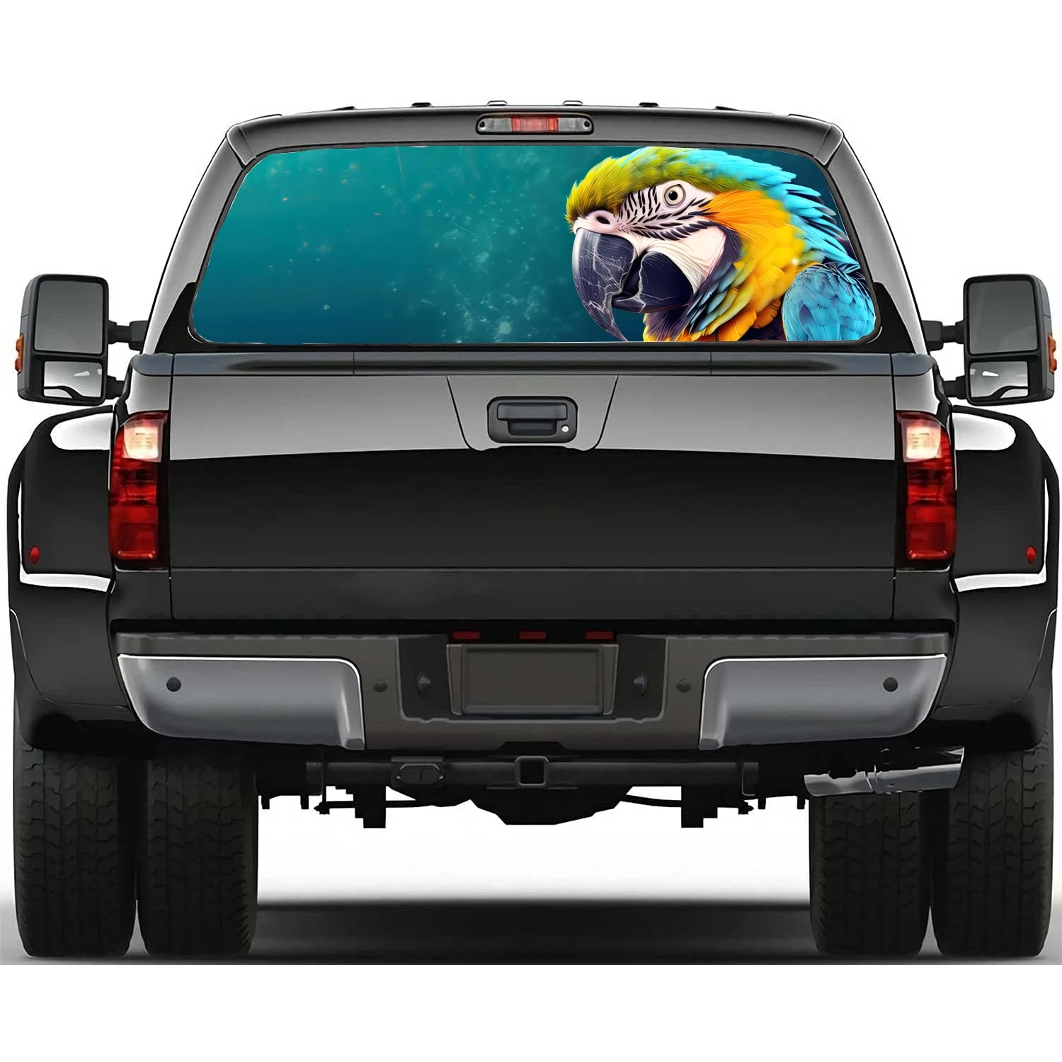 Macaw Parrot Car Window Sticker Vinyl Translucent Display For Truck Car Wrap Vehicle Decal Sticker