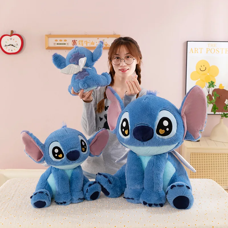 25/40/60cm Disney ange point en peluche jouet dessin animé grande oreille point poupée Lilo & point Anime grande poupée en tissu accompagnant les cadeaux de sommeil