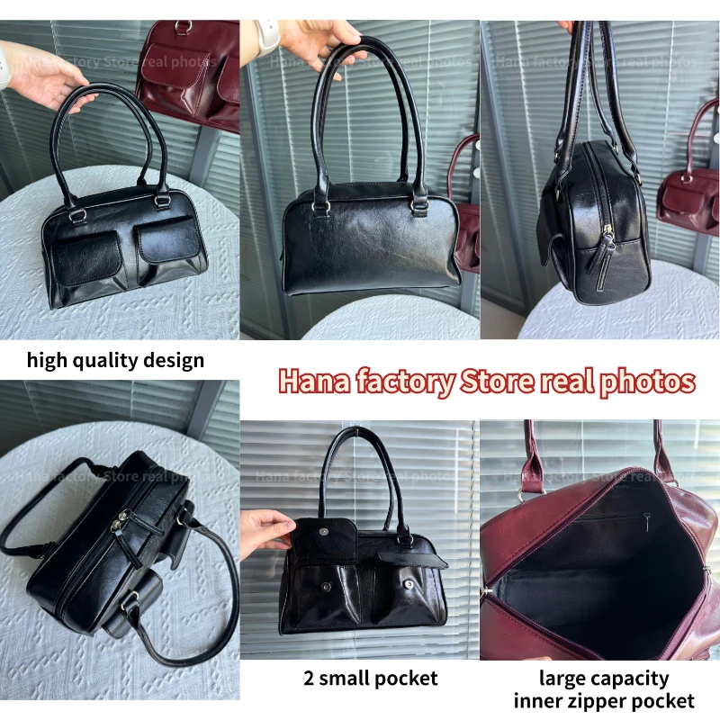 Borsa A Tracolla Donna In Pelle PU – Grande Capacità, Design Semplice, Morbida (Pelle Sintetica)