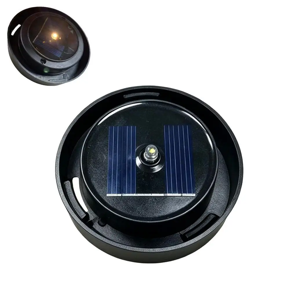 Solar Light Replacement Top IP65 Waterproof Solar Panel Battery Box Inserts Round Solar Lantern Tops Replacement Parts