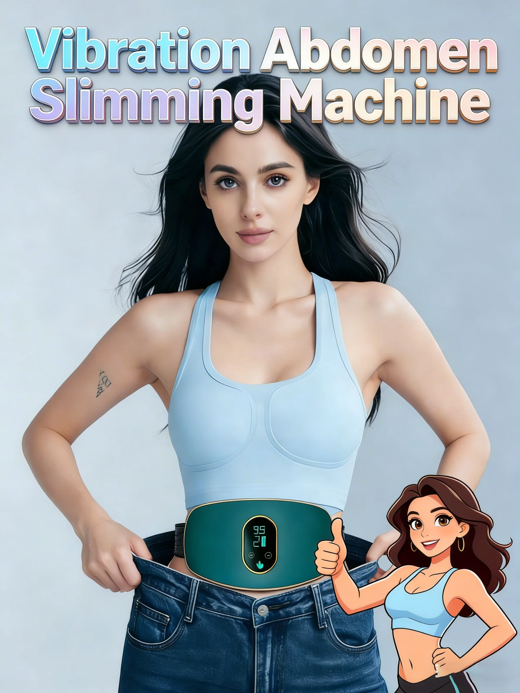 

Vibration Abdomen Slimming Machine Weight Loss Lazy Big Belly Thin Waist Stovepipe Fat Burning Abdominal Massage Fitness Equip