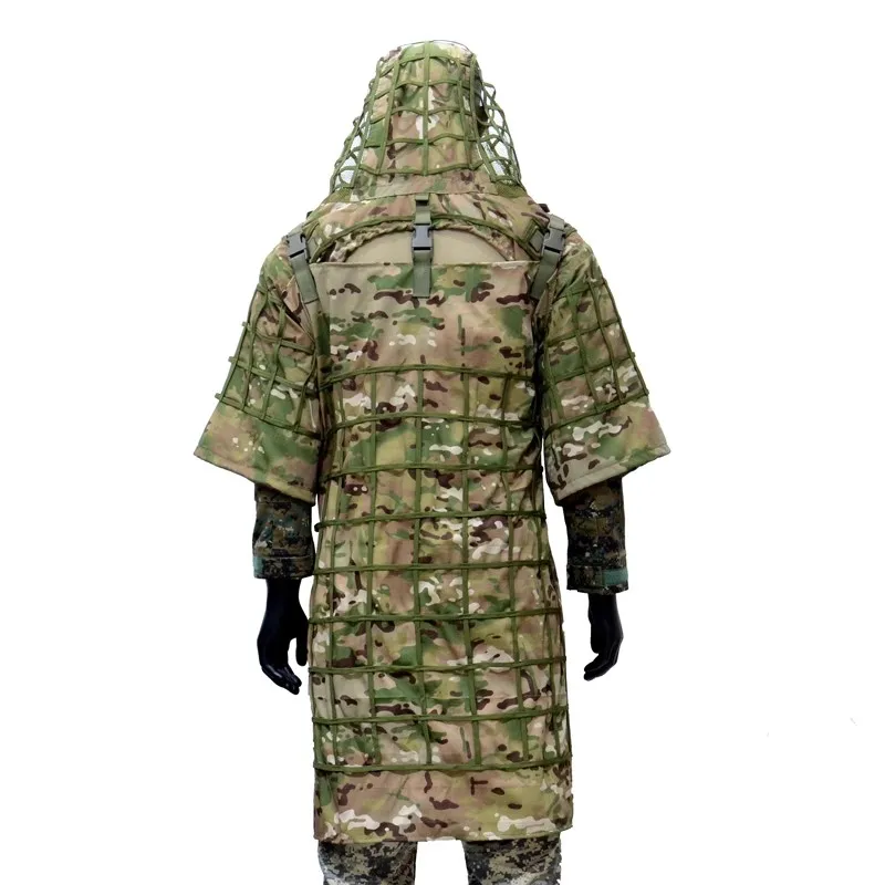 Multicam Tactical Ghillie Suit Outdoor Hunting Clothing Camouflage Plaid Cloth Army Sniper Airsoft Paintball Military Equipments