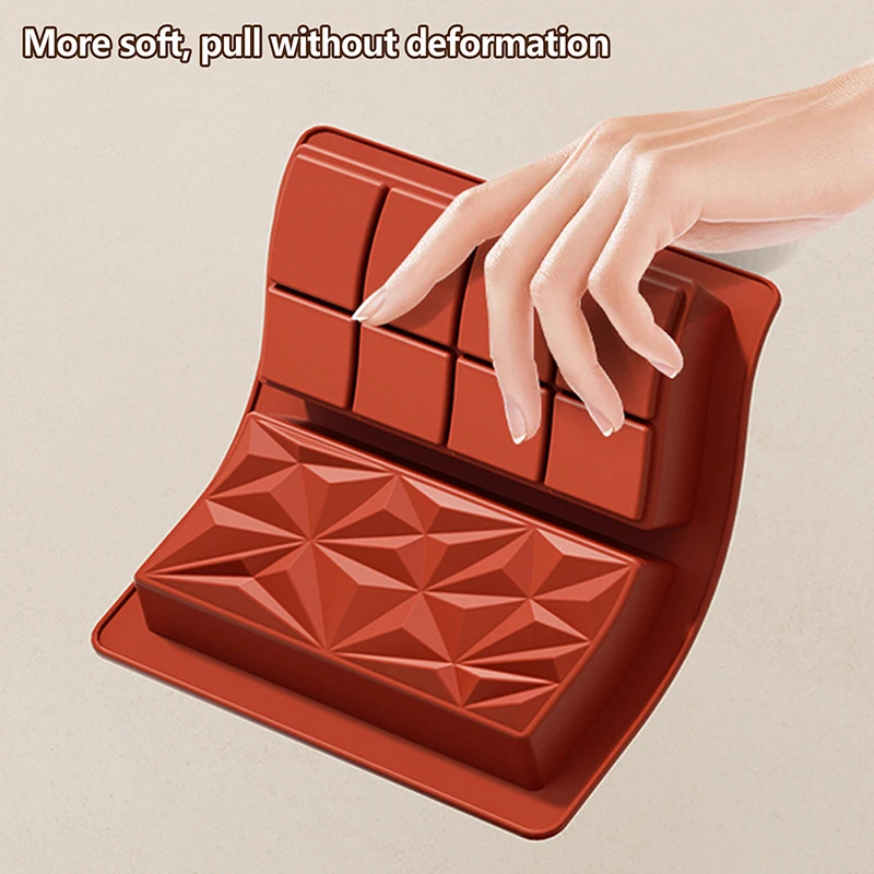 Chocolate Bar Mold Non-Stick Chocolate Molds Silicone Deep Chocolate Baking Mold