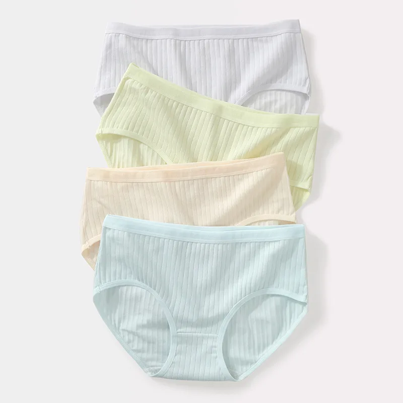 

Women Panties Cotton Briefs Stretch Comfy Underwear Low Waist Female Underpants Sexy Lingerie Pantys M-XL Solid Color Pantys