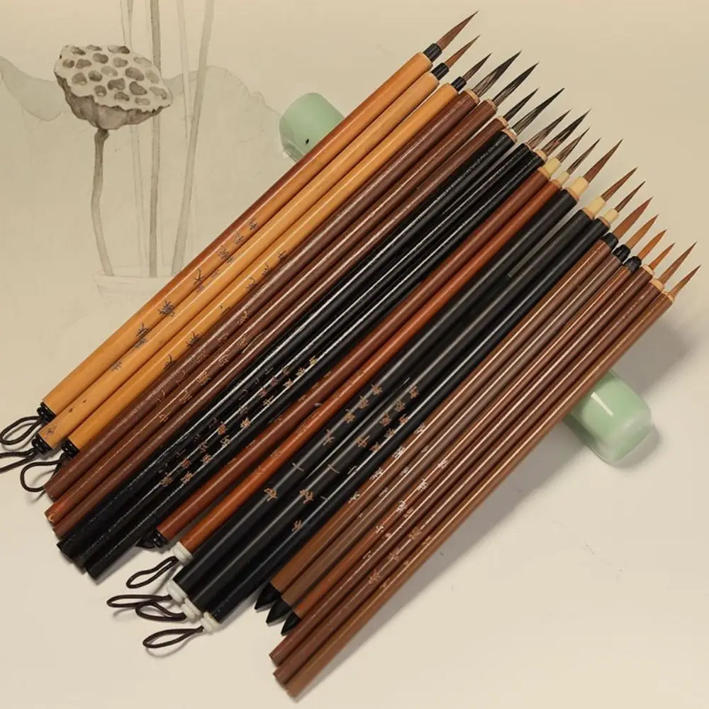 Wolf Hair For Art Artist Hemming Thin Painting Pens Calligraphy Brushes Chinese Brushes Crisperding
