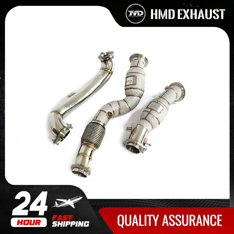 HMD Car Accessories Exhaust Downpipe High Flow Performance for BMW M3 M4 G80 G82 With OPF Catalytic Converter