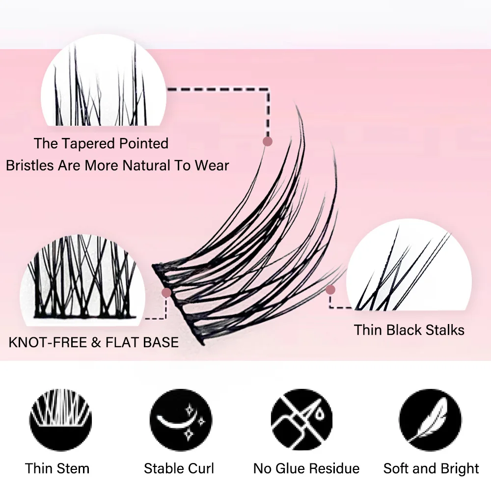 120 Cluster Camellia Flower False Eyelashes Fuffy Individual Lashes Clusters Eyelash Extension Manga Lashes Anime Lash Makeup